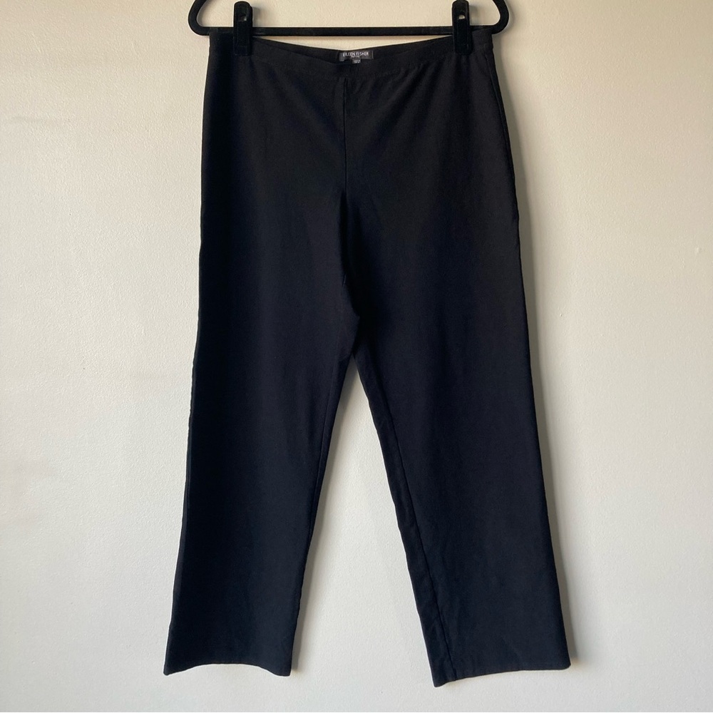 Eileen Fisher Pull On Black Pants‎ Women’s Petite Medium